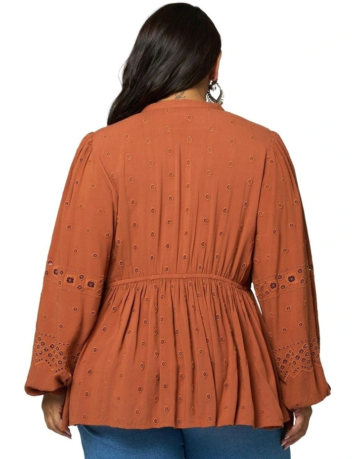 Aura Blouse in Brown image 2