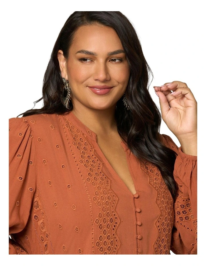Aura Blouse in Brown image 6