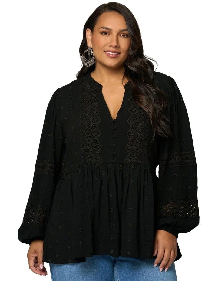 Aura Blouse in Black image 1