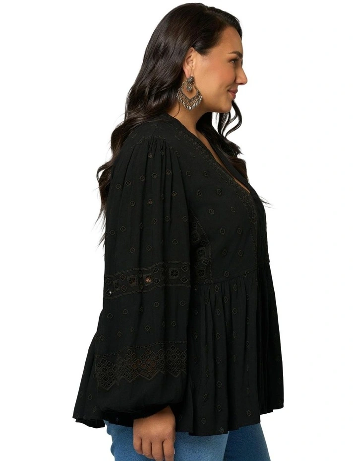 Aura Blouse in Black image 3