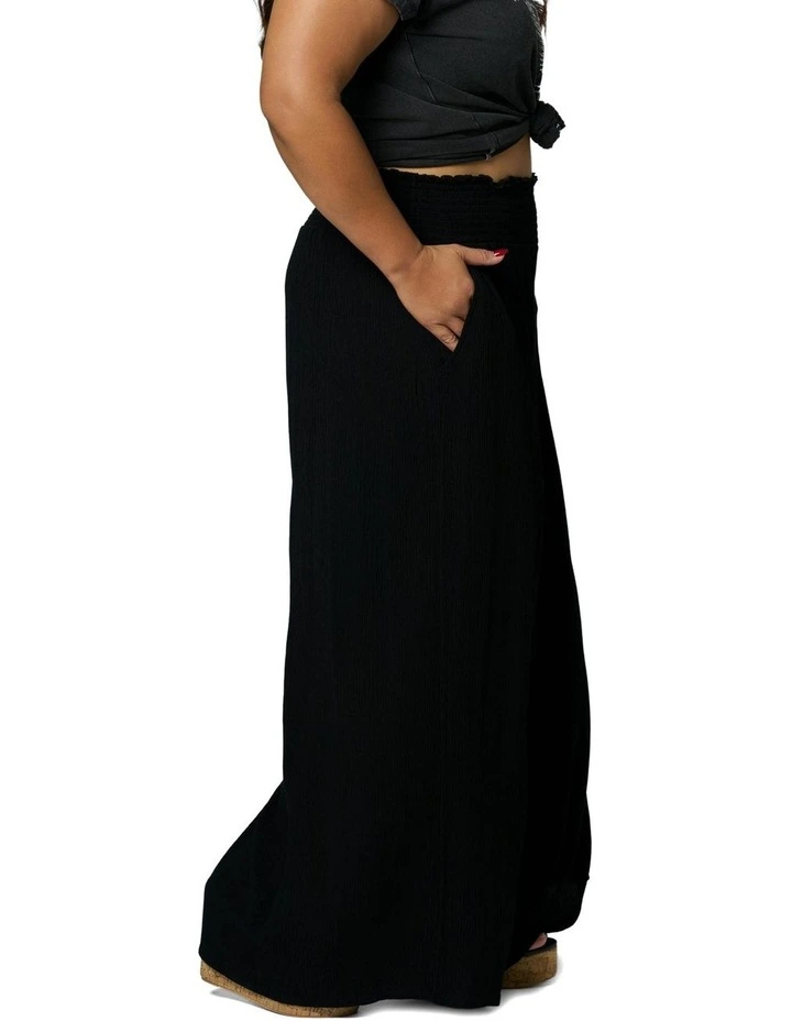 Tahiti Wide Leg Pants in Black image 3