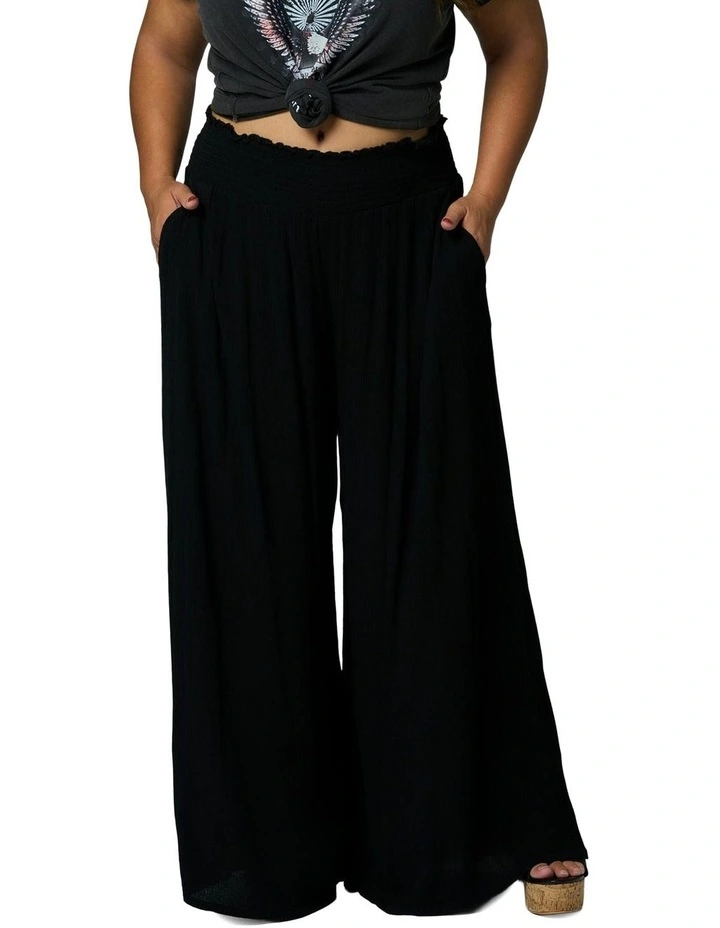 Tahiti Wide Leg Pants in Black image 4