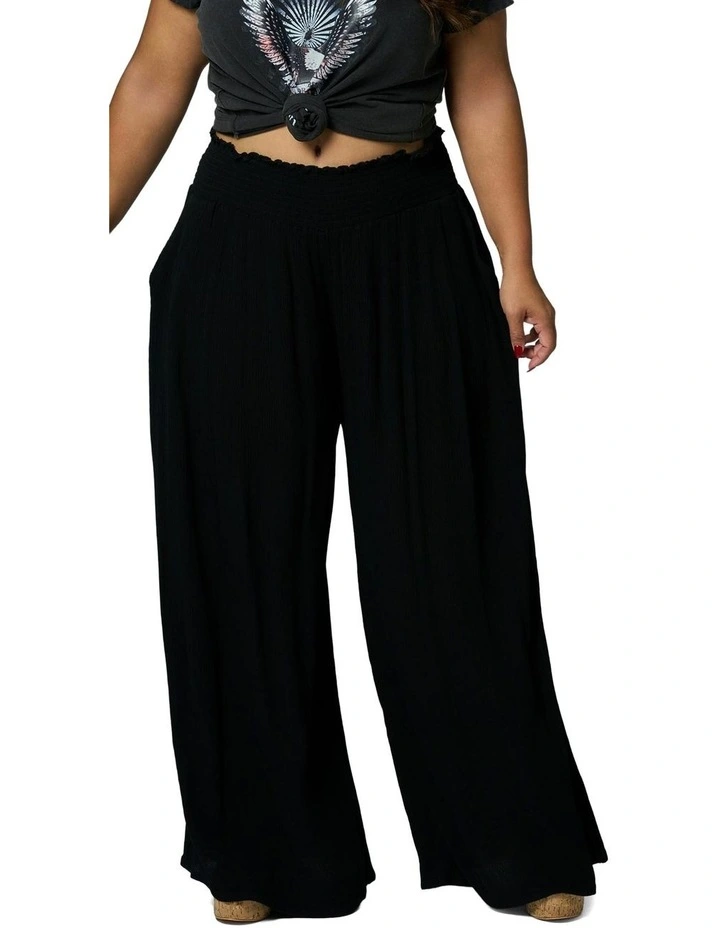 Tahiti Wide Leg Pants in Black image 5