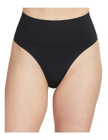 Luxe Smoothing Seamless High Cut Brief in Black