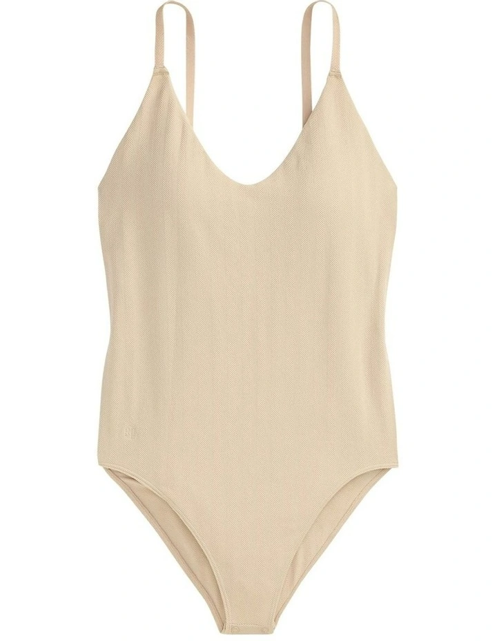 Herringbone Seamless Lingerie Bodysuit in Light Truffle image 5