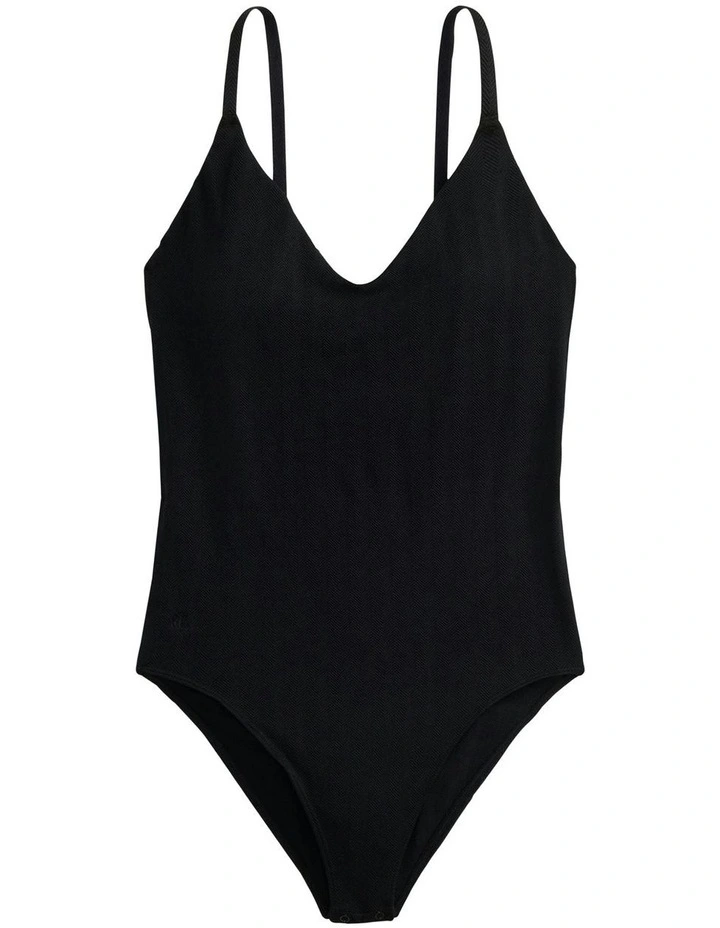 Herringbone Seamless Lingerie Bodysuit in Black image 5