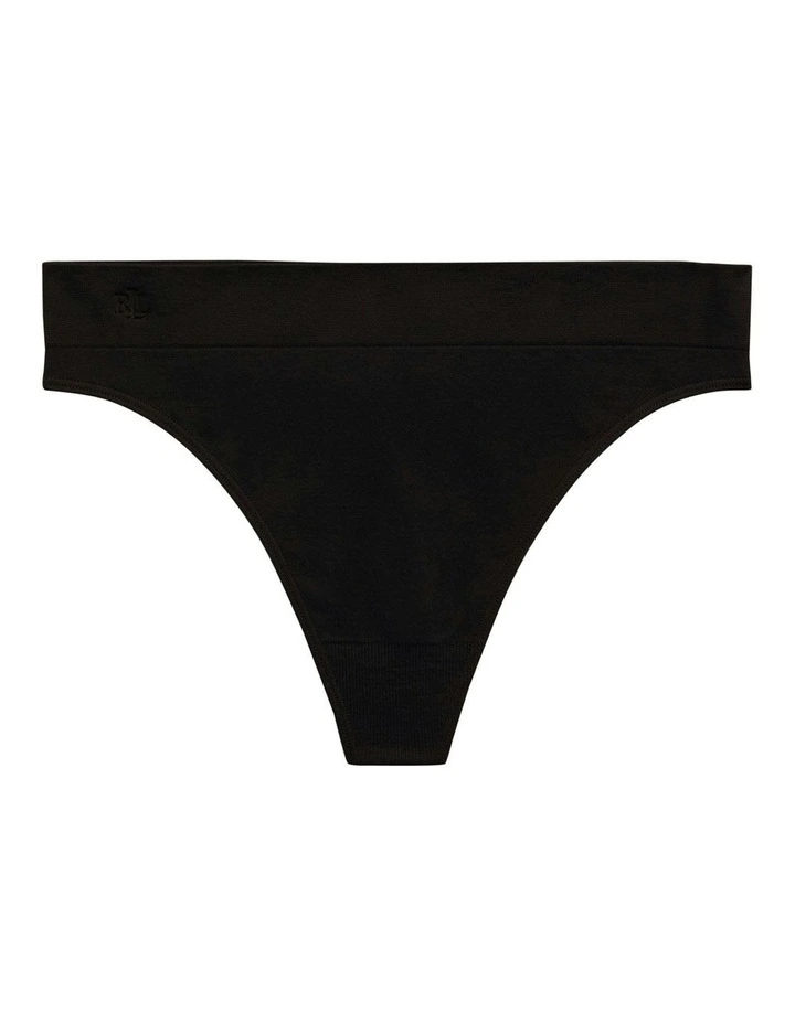 Lauren Seamless Recycled Jersey Thong in Black image 7