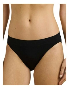 Lauren Seamless Recycled Jersey High Leg Bikini Brief in Black