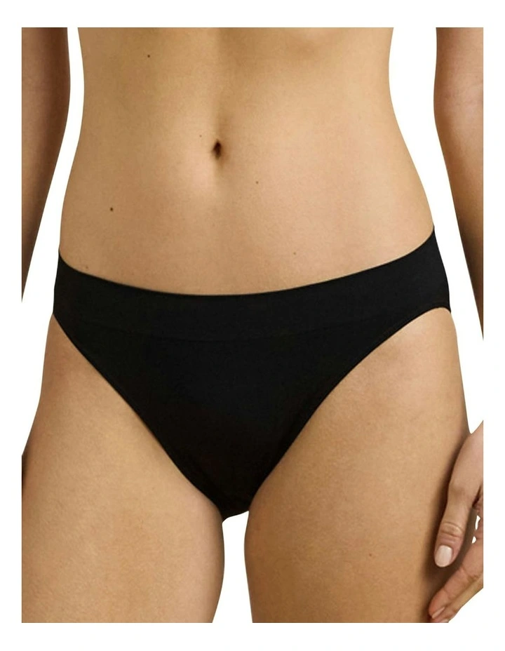 Lauren Seamless Recycled Jersey High Leg Bikini Brief in Black image 1