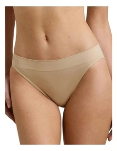 Lauren Seamless Recycled Jersey High Leg Bikini Brief in Light Truffle