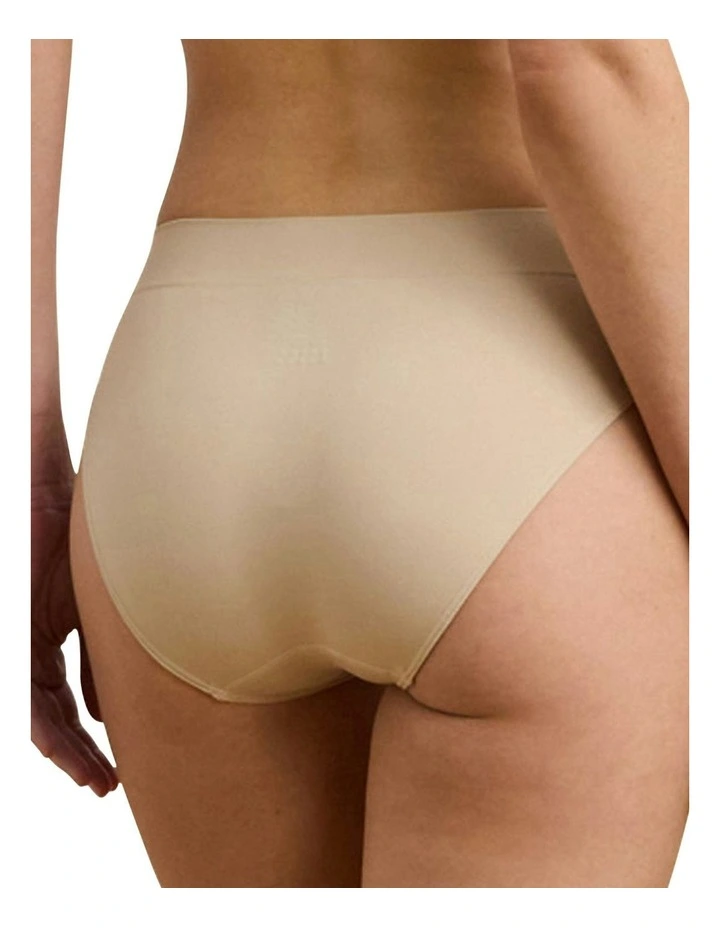 Lauren Seamless Recycled Jersey High Leg Bikini Brief in Light Truffle image 2