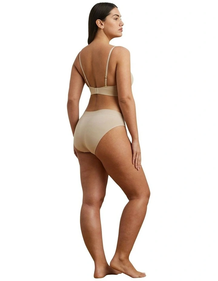 Lauren Seamless Recycled Jersey High Leg Bikini Brief in Light Truffle image 6