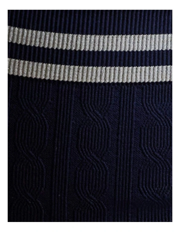 Cricket Cable Knit Seamless Girl Short Brief in Navy image 6