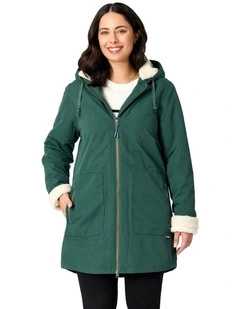 Hestia Waterproof Coat in Dark Green