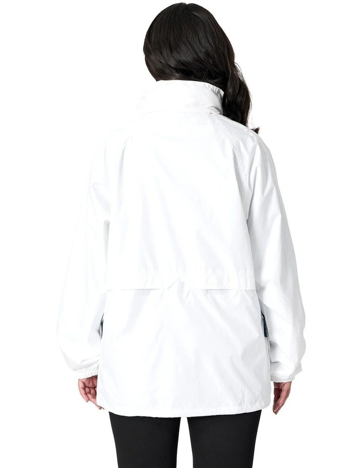 Stowaway Waterproof Rain Jacket in White image 2