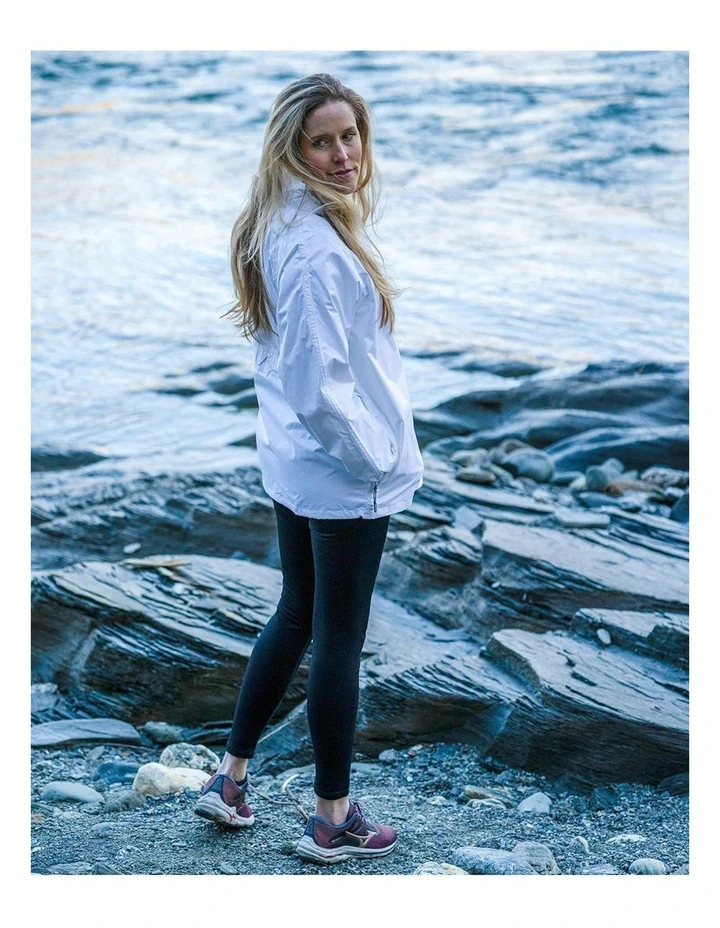 Stowaway Waterproof Rain Jacket in White image 4