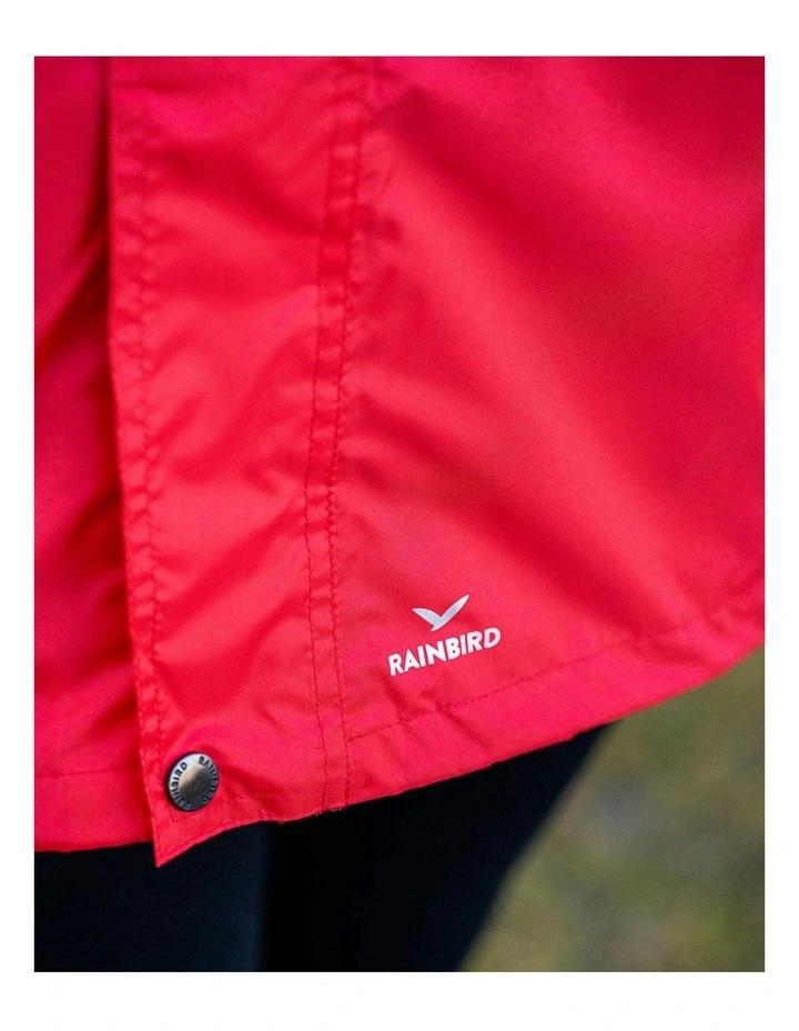 Stowaway Waterproof Rain Jacket in Red image 6