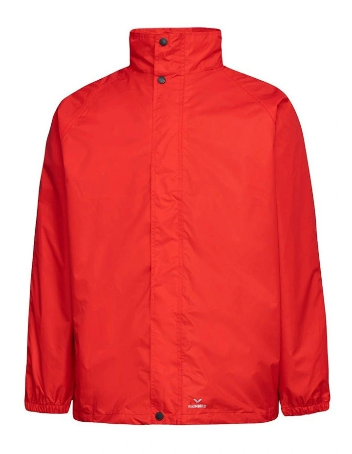 Stowaway Waterproof Rain Jacket in Red image 7