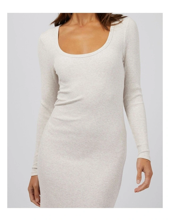 Hazel Long Sleeve Maxi Dress in Oatmeal image 5