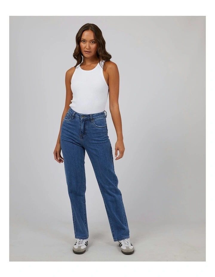 Mila Comfort Straight Jean in Blue image 3