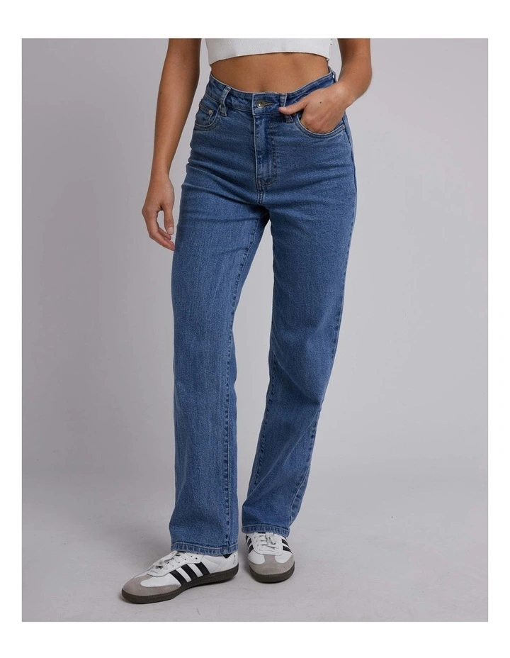 Mila Comfort Straight Jean in Blue image 7