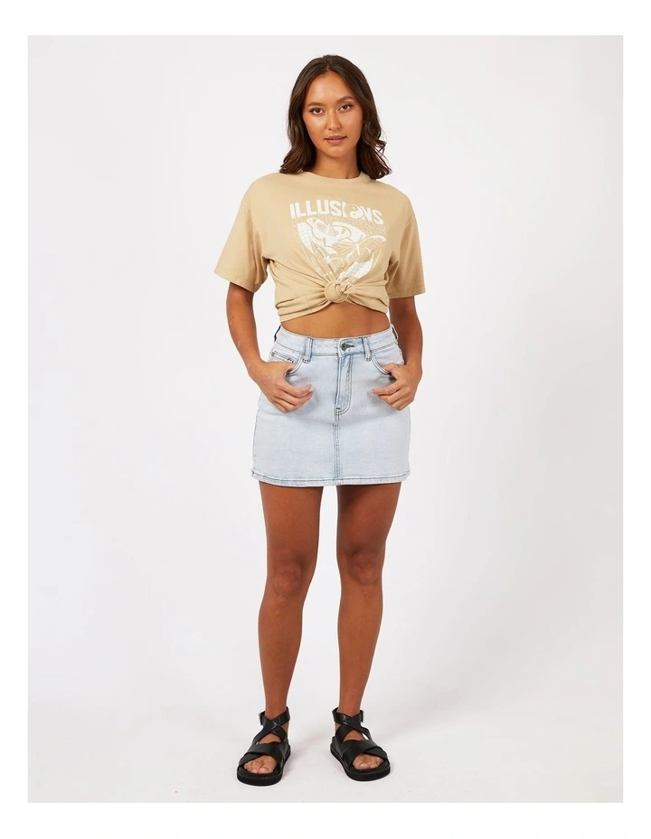 Illusion Tie Tee in Oatmeal image 5