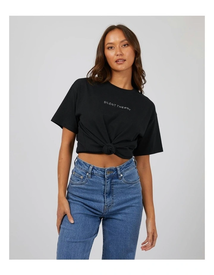 Logo Tee in Washed Black image 1
