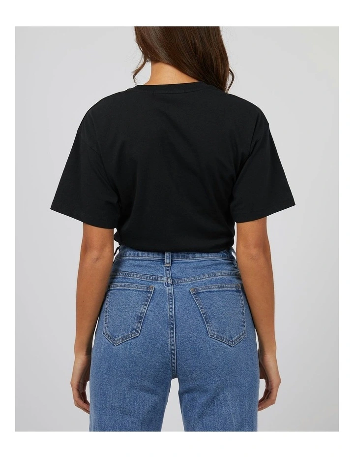 Logo Tee in Washed Black image 2