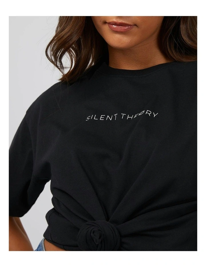 Logo Tee in Washed Black image 4