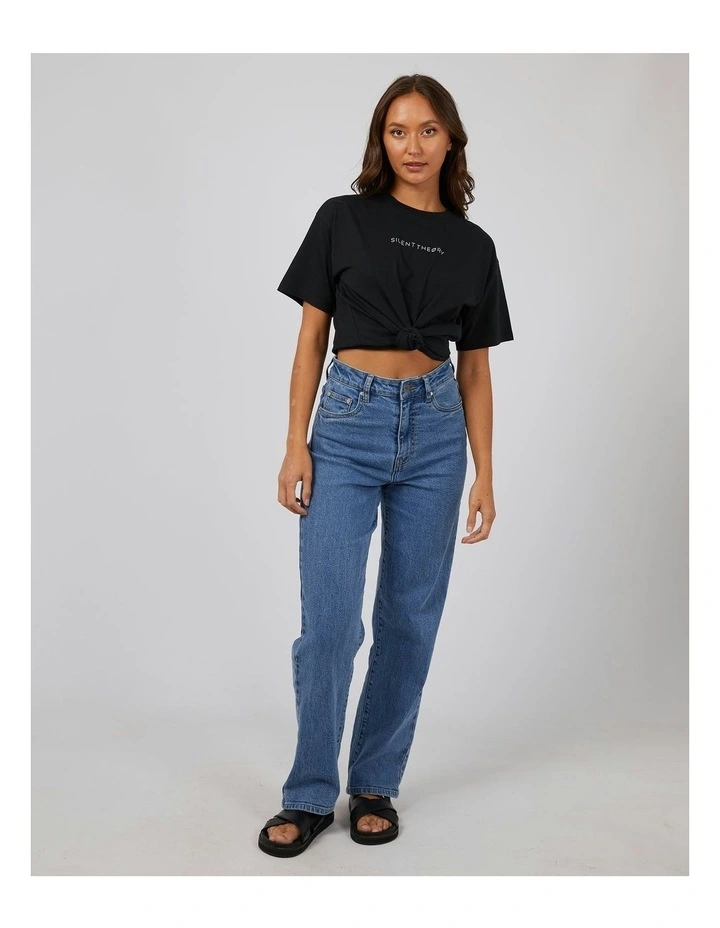 Logo Tee in Washed Black image 5