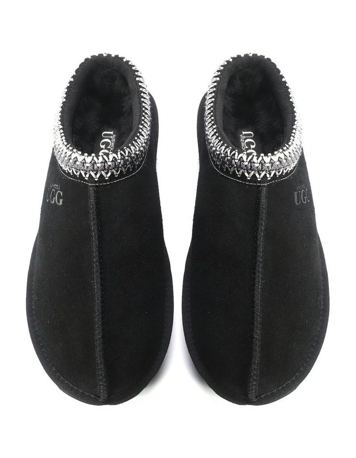 Sheepskin Ankle Braid Croydon Slippers in Black image 2