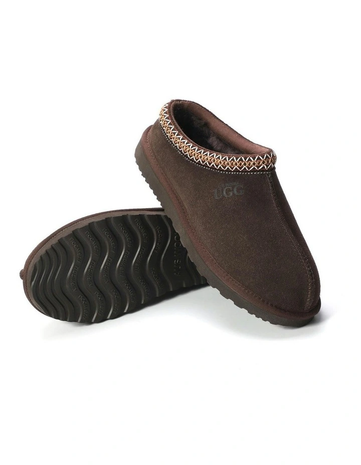 Sheepskin Ankle Braid Croydon Slippers in Brown image 3