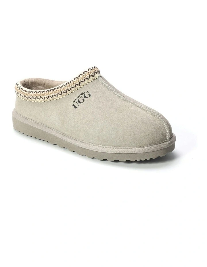 Sheepskin Ankle Braid Croydon Slippers in Grey image 1