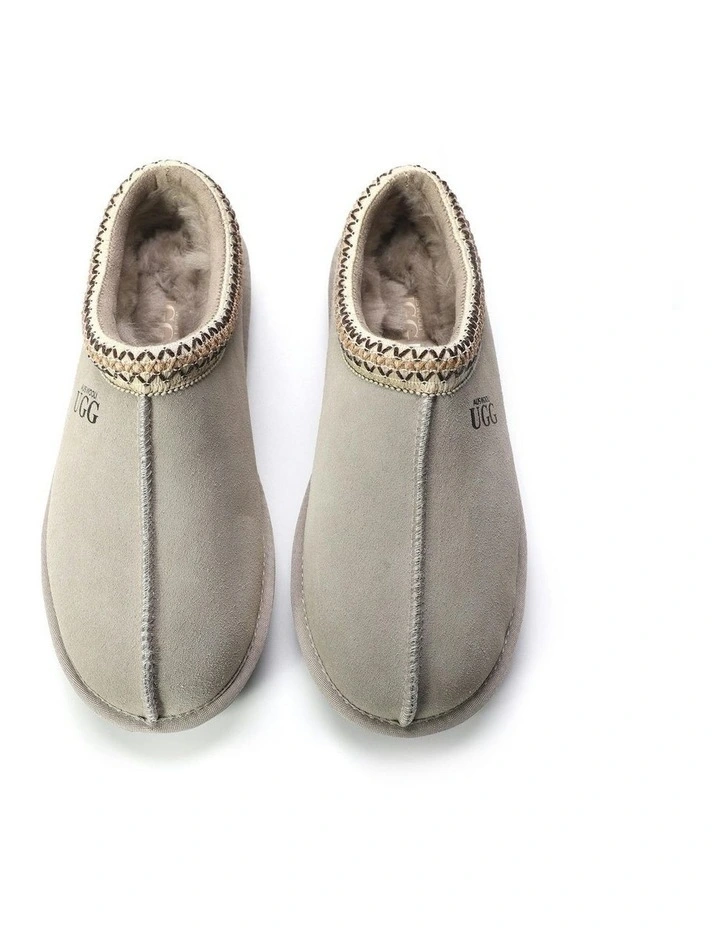 Sheepskin Ankle Braid Croydon Slippers in Grey image 3