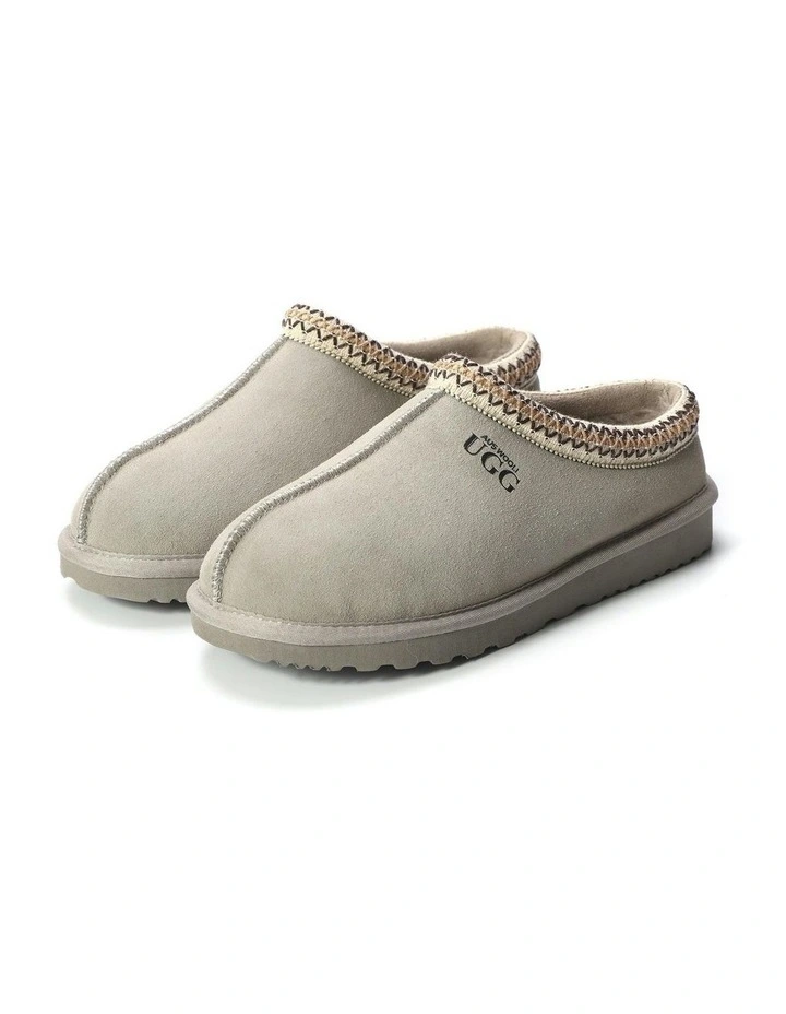 Sheepskin Ankle Braid Croydon Slippers in Grey image 4