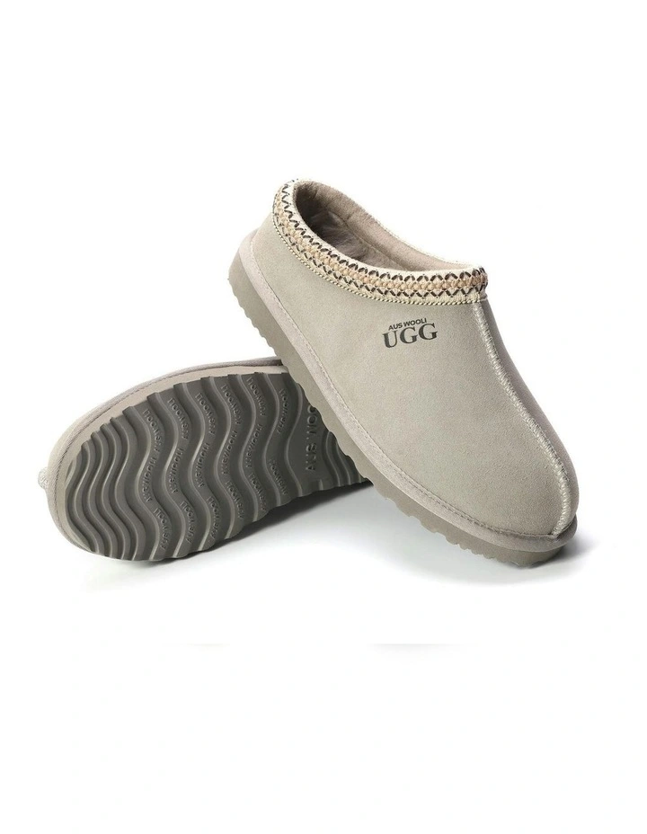 Sheepskin Ankle Braid Croydon Slippers in Grey image 6