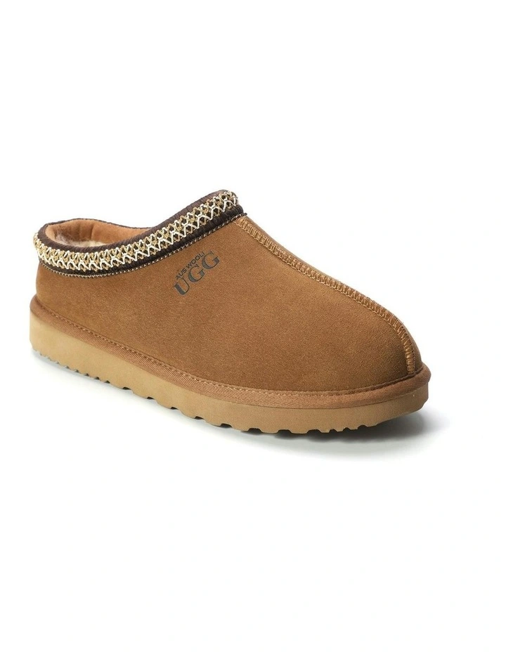 Sheepskin Ankle Braid Croydon Slippers in Brown image 1