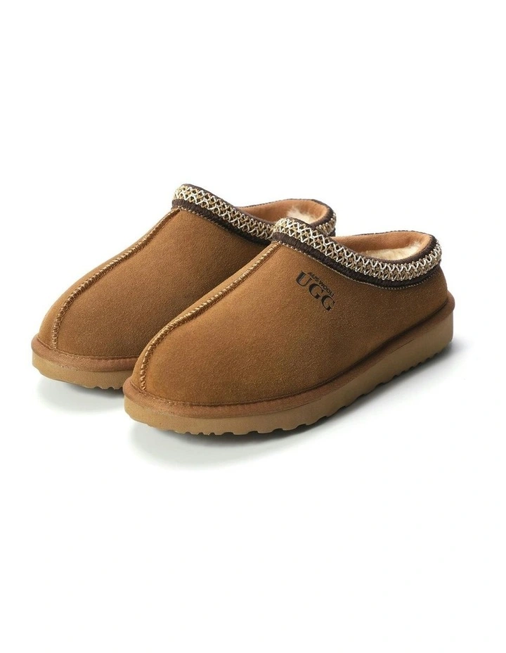 Sheepskin Ankle Braid Croydon Slippers in Brown image 2