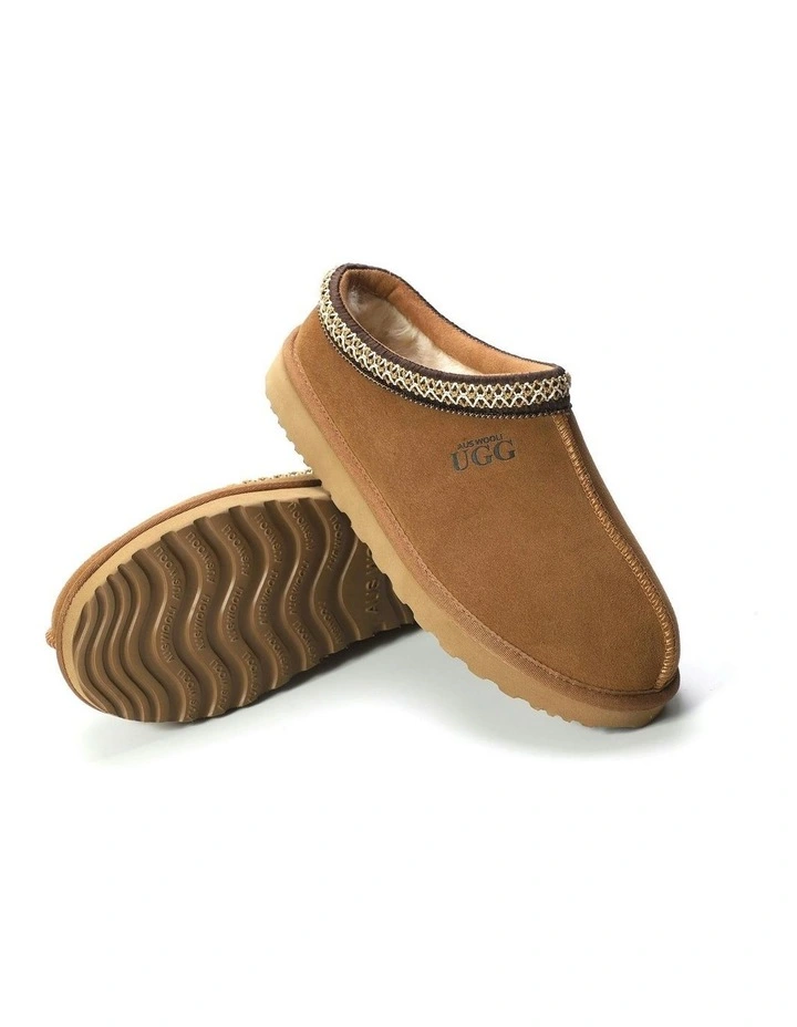 Sheepskin Ankle Braid Croydon Slippers in Brown image 4
