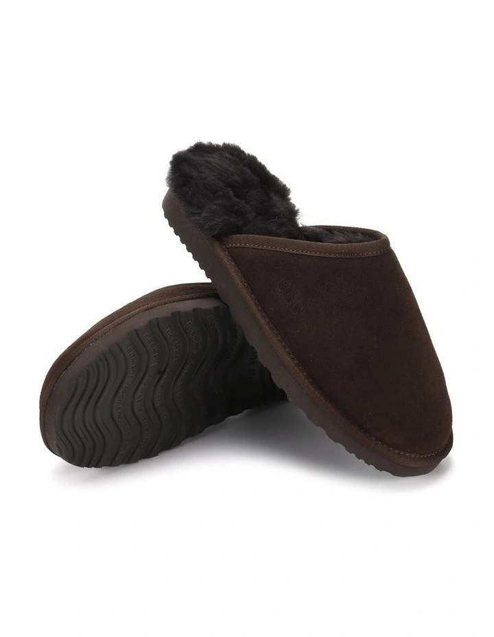 Sheepskin Wool Manly Slippers in Brown image 5