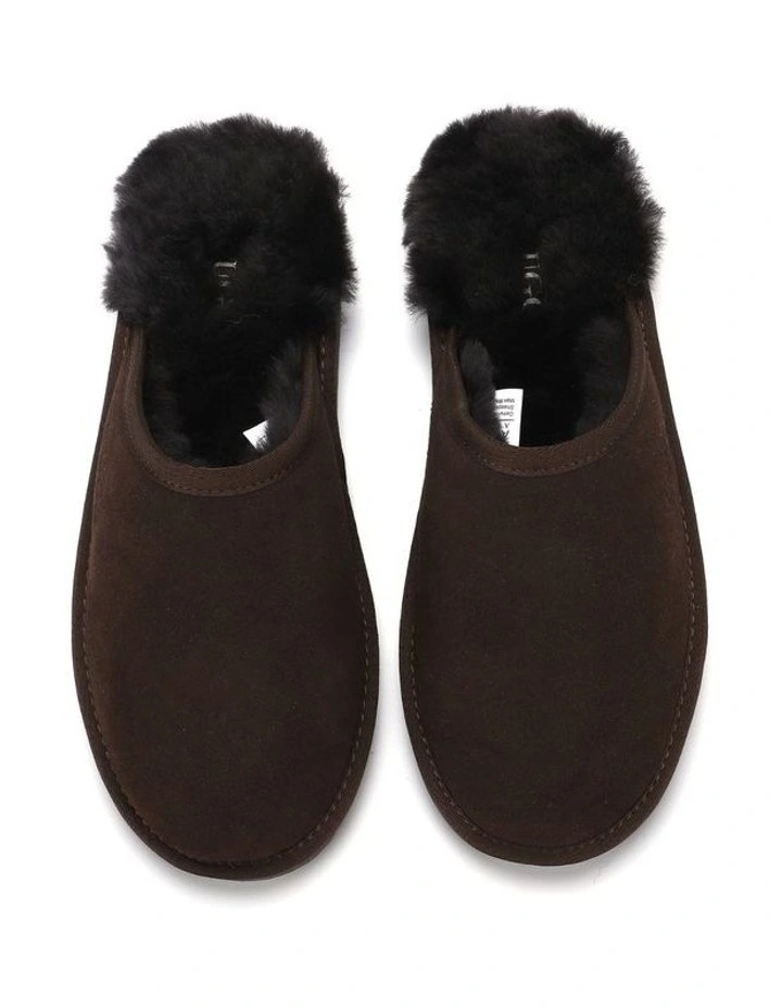 Sheepskin Wool Manly Slippers in Brown image 6