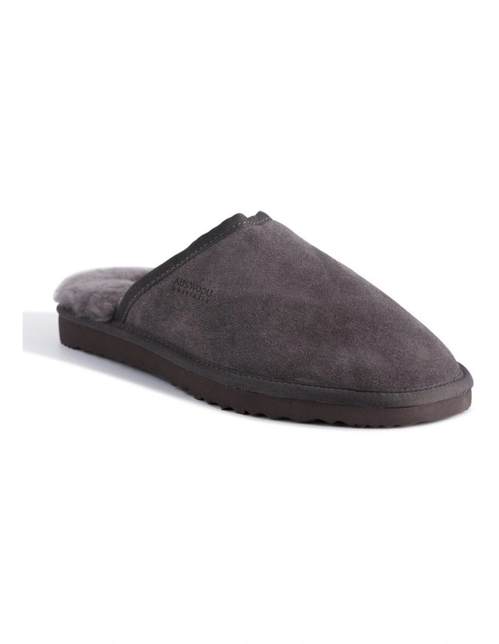 Sheepskin Wool Manly Slippers in Grey image 1