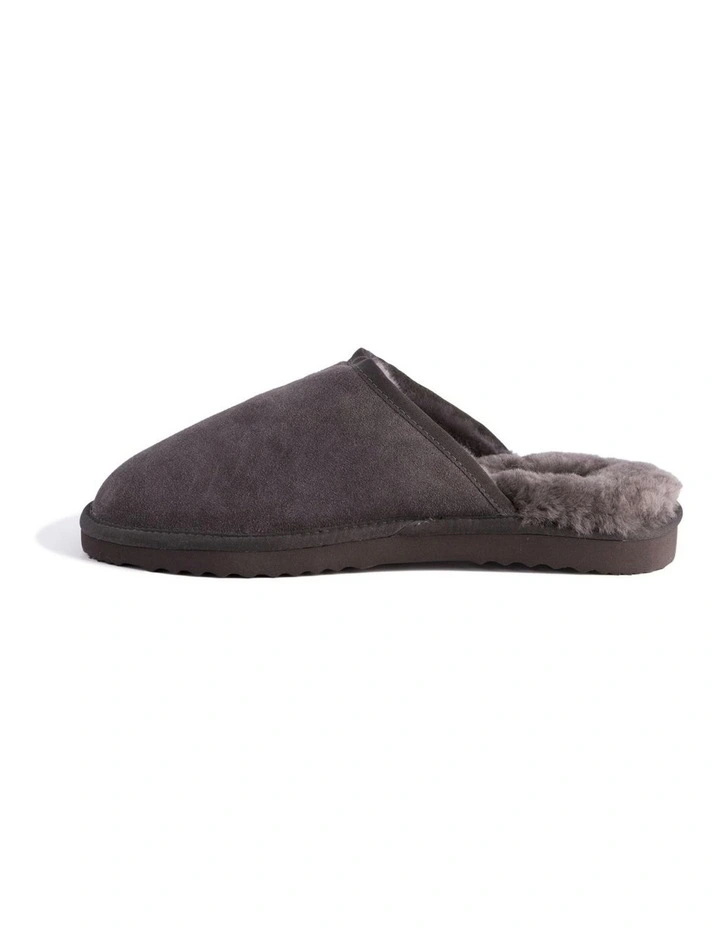 Sheepskin Wool Manly Slippers in Grey image 4