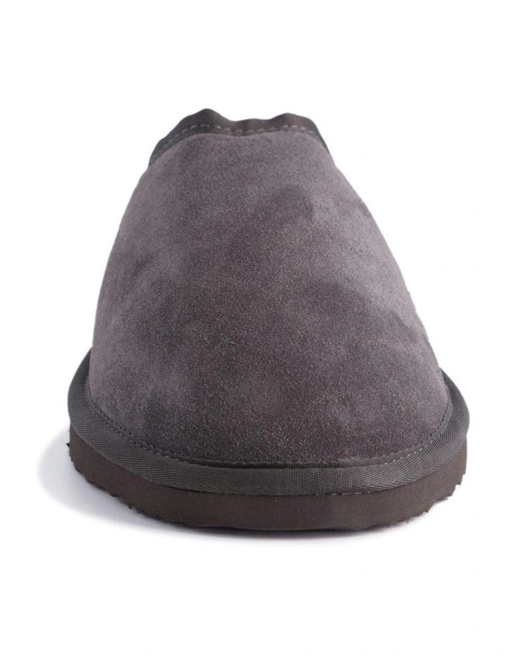 Sheepskin Wool Manly Slippers in Grey image 5