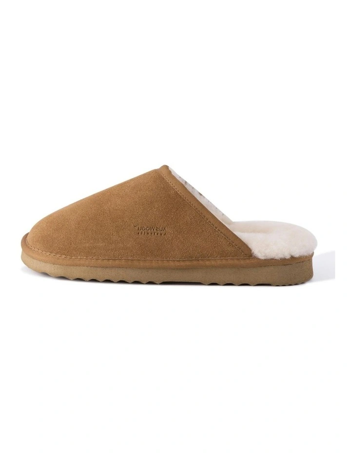 Sheepskin Wool Manly Slippers in Brown image 4