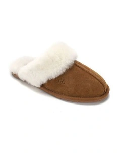 Sheepskin Wool Shelley Slippers in Brown