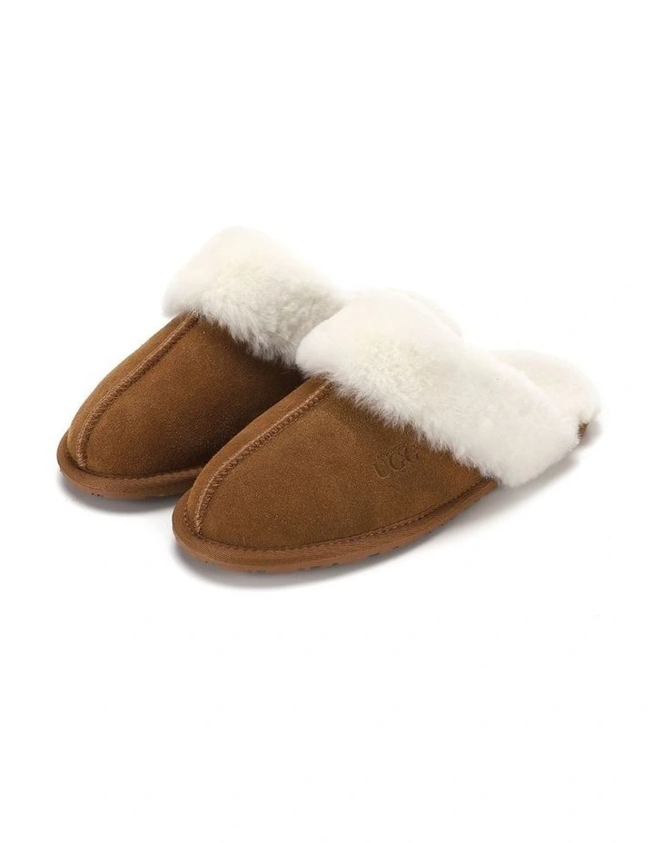 Sheepskin Wool Shelley Slippers in Brown image 3