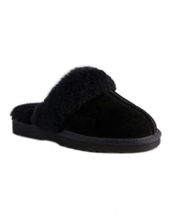 Sheepskin Wool Sydney Slippers in Black