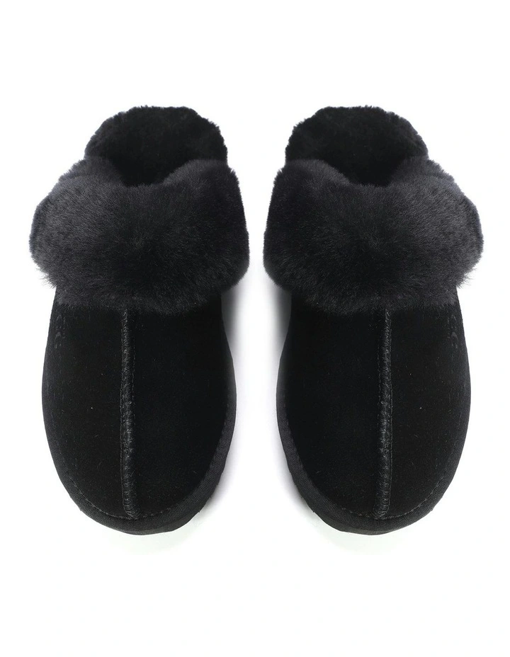 Sheepskin Wool Sydney Slippers in Black image 3