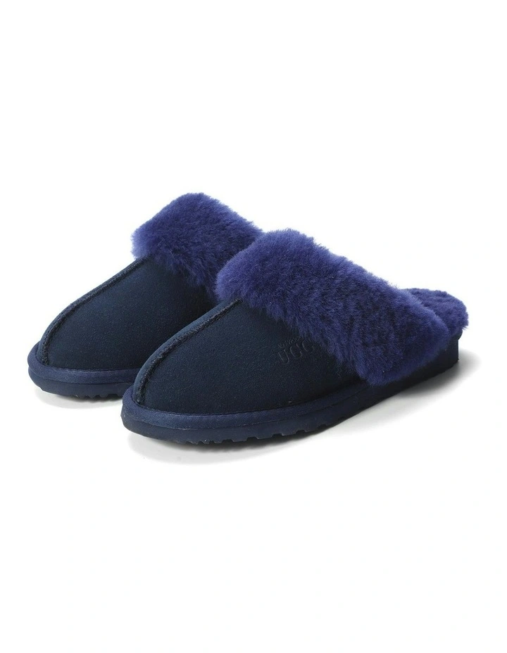 Sheepskin Wool Sydney Slippers in Blue image 2